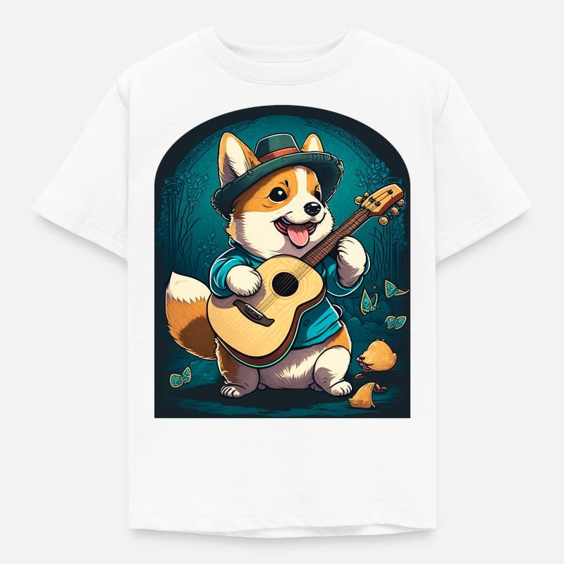Corgi Bard - Kids' T-Shirt - white
