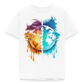 Changement climatique - T-shirt Enfant - blanc - Devant - AI Model Kid Male (0cm)