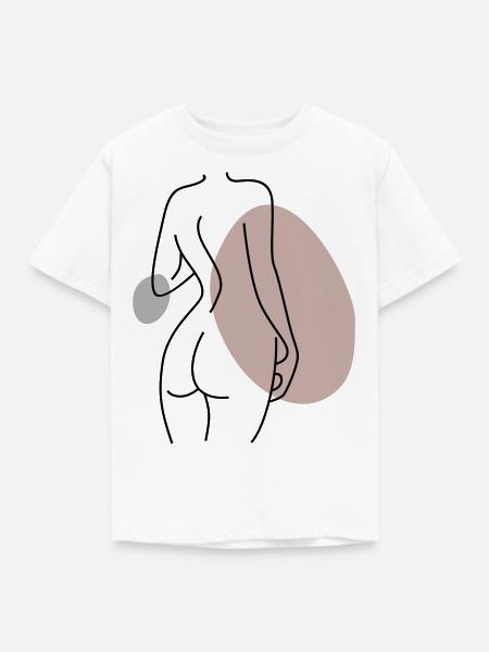 Abstraktes Design Rücken - Kinder T-Shirt - Weiß