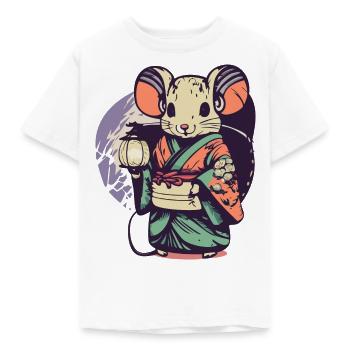 Maus im Kimono - Kinder T-Shirt - Weiß - Vorne - AI Model Kid Male (0cm)
