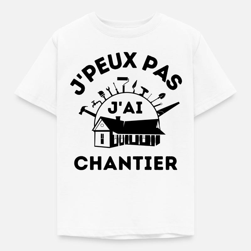 Chantier bâtiment construction - T-shirt Enfant - blanc