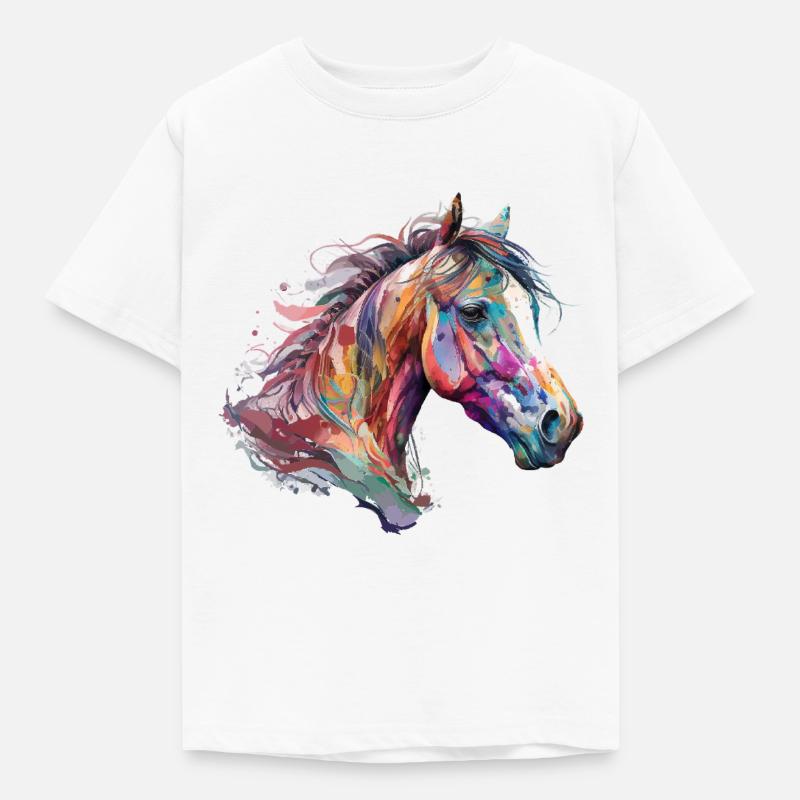 Beau cheval - T-shirt Enfant - blanc