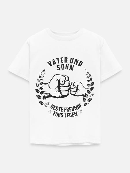 Vater und Sohn - Kinder T-Shirt - Weiß