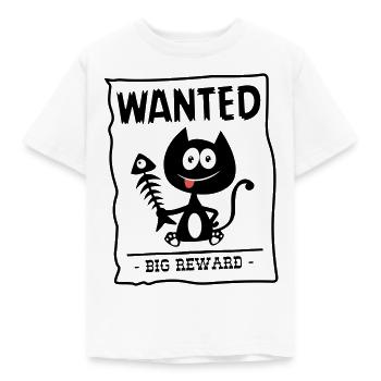 Chat gesucht! Katze von der Polizei gesucht, Humor - Kinder T-Shirt - Weiß - Vorne - AI Model Kid Male (0cm)