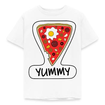 Yummy Sticker - Kinder T-Shirt - Weiß - Vorne - AI Model Kid Male (0cm)