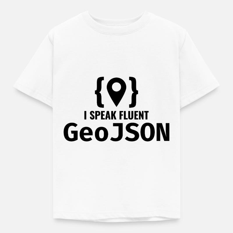 GeoJSON Entwickler Programmierer Programmierer GIS Mapping - Kinder T-Shirt - Weiß