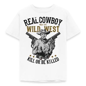 cow-boy - T-shirt Enfant - blanc - Devant - AI Model Kid Male (0cm)