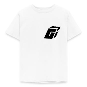 Abstract G-Brief - Kinder T-Shirt - Weiß - Vorne - AI Model Kid Male (0cm)