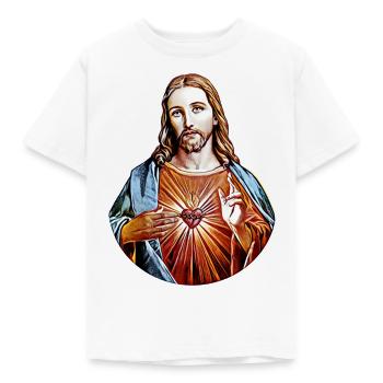 Jesus Christ * Jesus Christus Gemälde - Kinder T-Shirt - Weiß - Vorne - AI Model Kid Male (0cm)