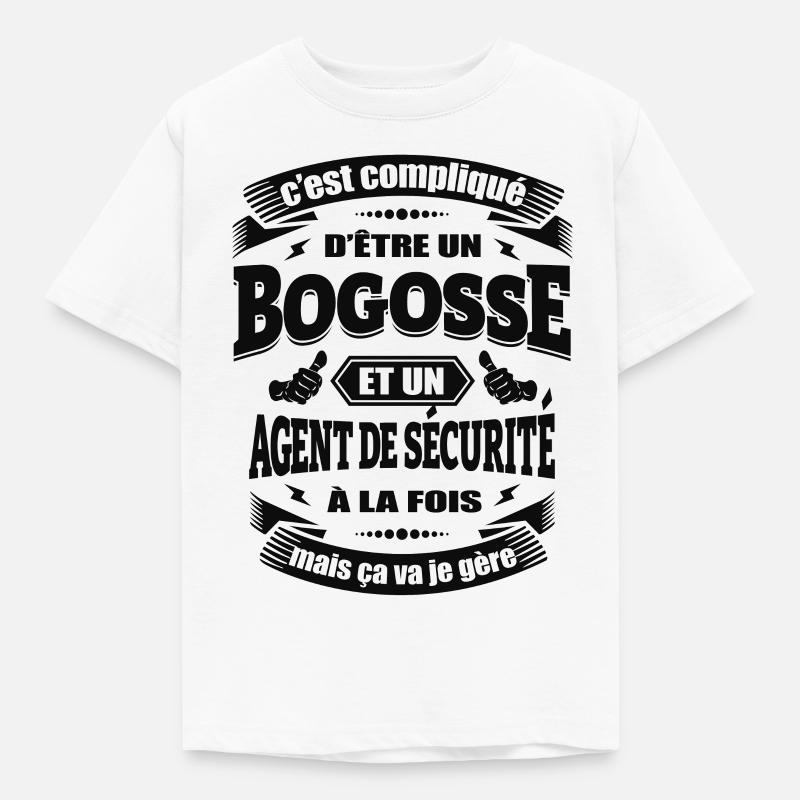 BOGOSSE AGENT DE SÉCURITÉ - T-shirt Enfant - blanc