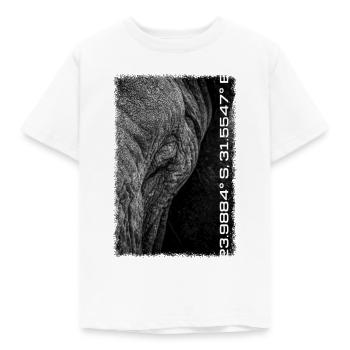 Kruger Series: Eye Contact - Kinder T-Shirt - Weiß - Vorne - AI Model Kid Male (0cm)