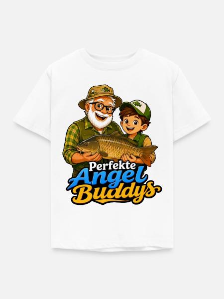 Opa Angel Buddy - Kinder T-Shirt - Weiß