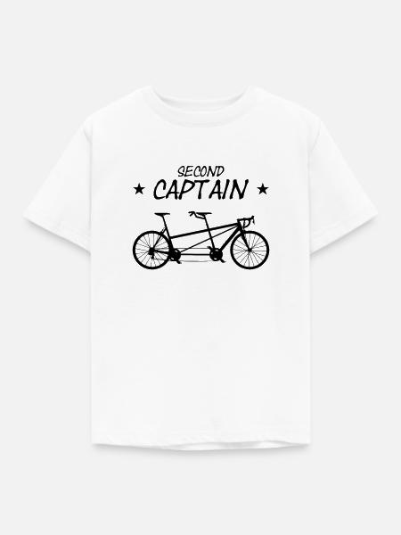 Tandem Bicycle Second Captain - Kinder T-Shirt - Weiß