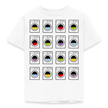 Waschmaschinen - Kinder T-Shirt - Weiß - Vorne - AI Model Kid Male (0cm)