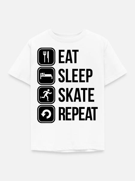 skate - Kinder T-Shirt - Weiß