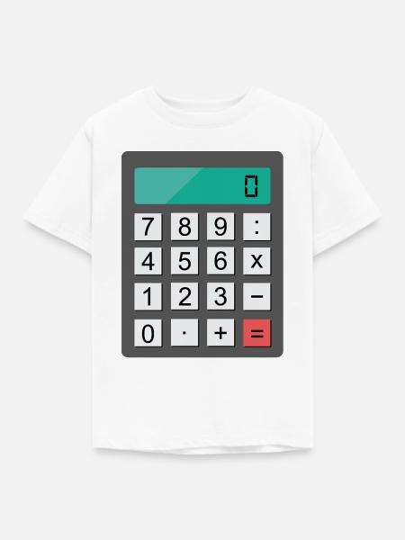 Taschenrechner - Kinder T-Shirt - Weiß
