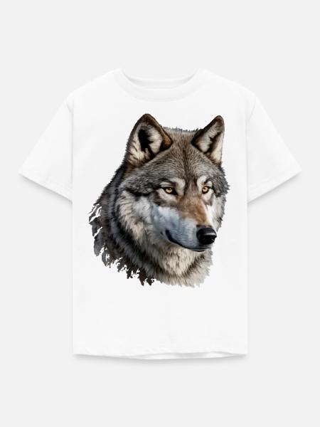 Der Wolf - Kinder T-Shirt - Weiß