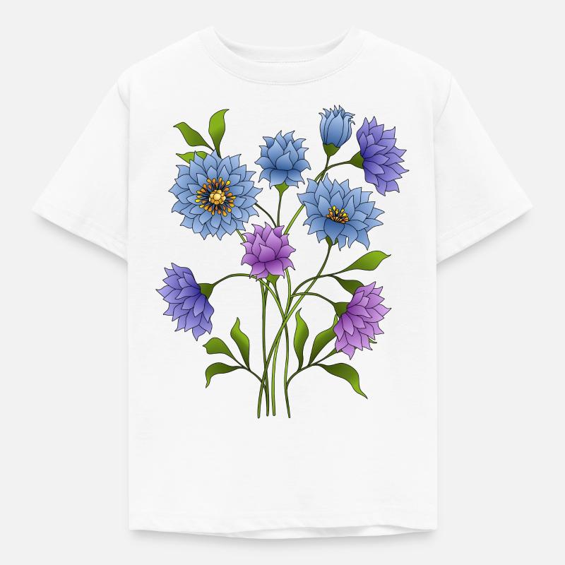 Blumen - Kinder T-Shirt - Weiß