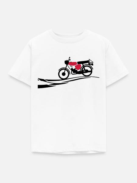Fahrzeug - Simson S51 - Kinder T-Shirt - Weiß