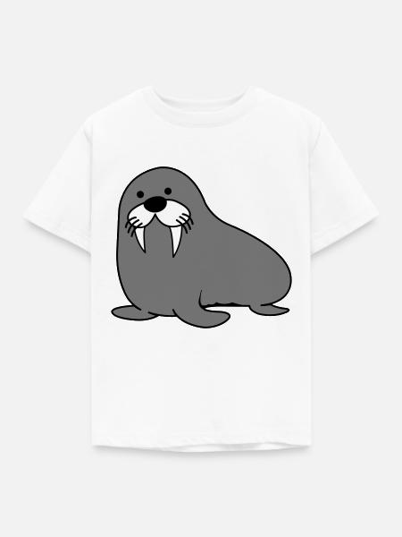 seehund - Kinder T-Shirt - Weiß