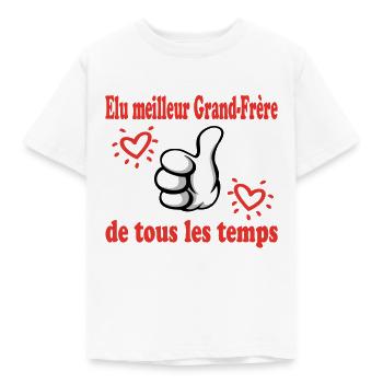 ELU MEILLEUR Grand Frère DE TOUS LES TEMPS - T-shirt Enfant - blanc - Devant - AI Model Kid Male (0cm)