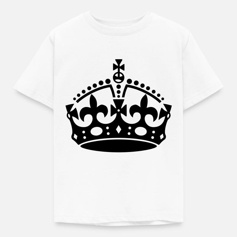 Keep Calm Crown - Kids' T-Shirt - white