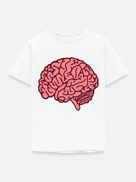 Big Pink Gehirn - Kinder T-Shirt - Weiß