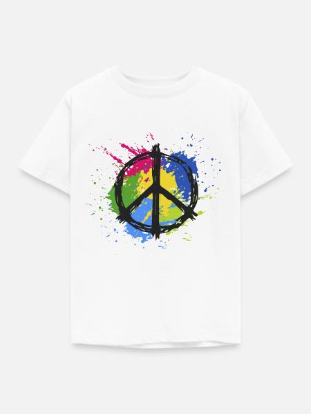 T-Shirt positive Vibration. - Kinder T-Shirt - Weiß