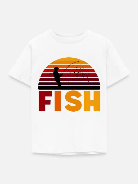 FISH - Kinder T-Shirt - Weiß