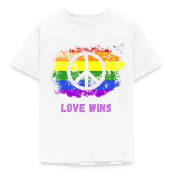 L’amour gagne - T-shirt Enfant - blanc - Devant - AI Model Kid Male (0cm)