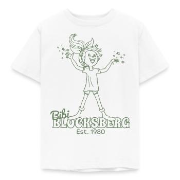 Bibi Blocksberg Design Est. 1980 Mit Bibi - Kinder T-Shirt - Weiß - Vorne - AI Model Kid Male (0cm)