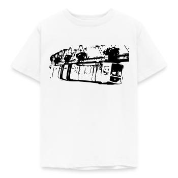 Schwebebahn - Kinder T-Shirt - Weiß - Vorne - AI Model Kid Male (0cm)