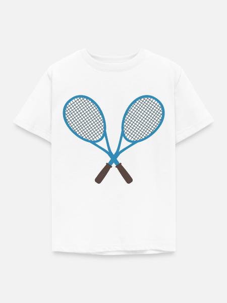Tennisschläger - Kinder T-Shirt - Weiß