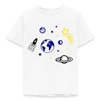 universe - Kids' T-Shirt - white - Front - AI Model Kid Male (0cm)