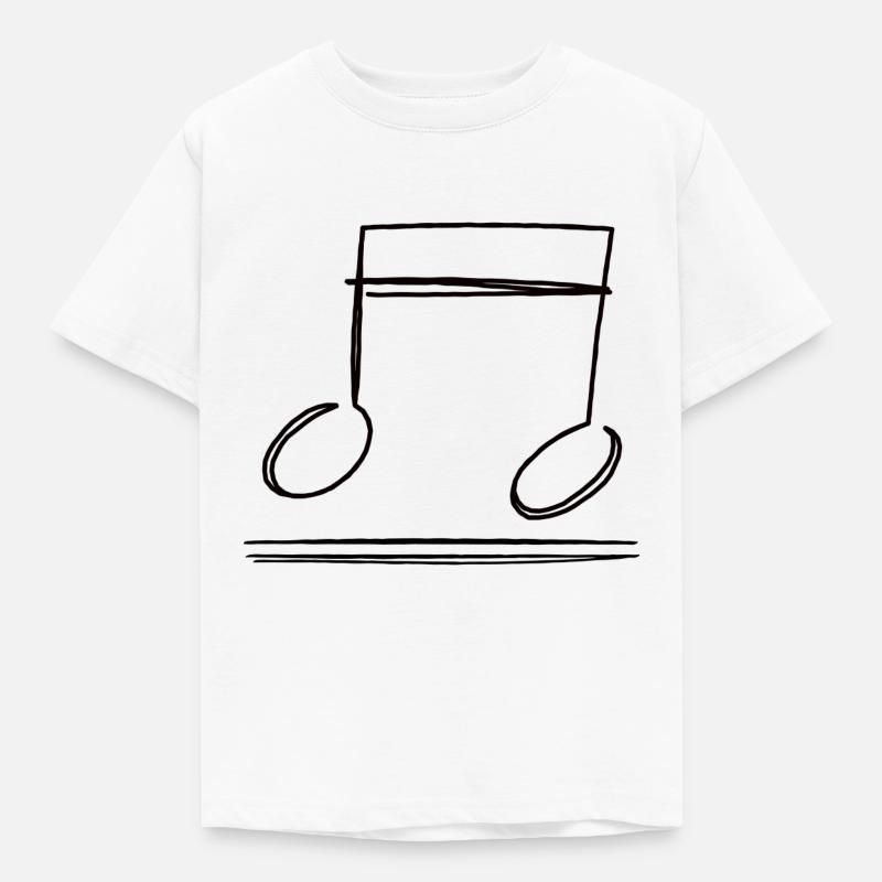 Note - Kinder T-Shirt - Weiß