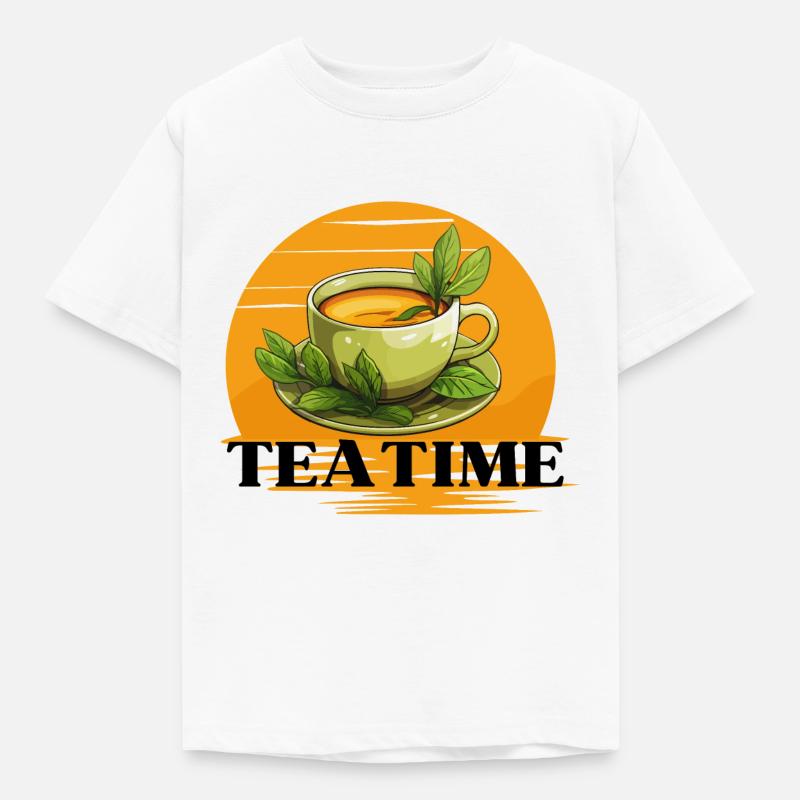 Teezeit! - Kinder T-Shirt - Weiß