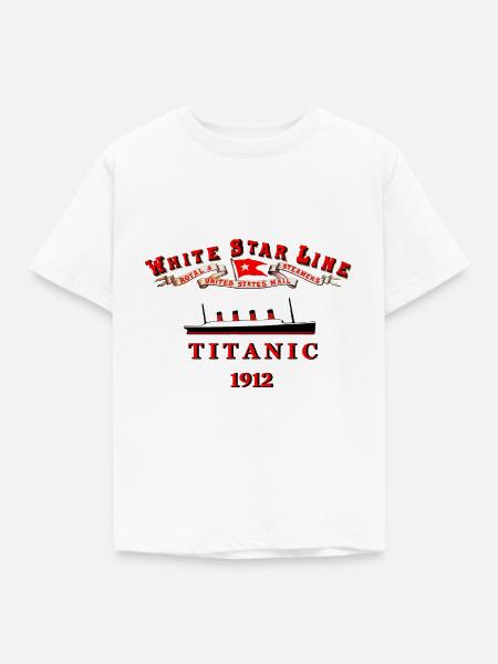 TITANIC WHITE STAR LINE 1912 - Kinder T-Shirt - Weiß