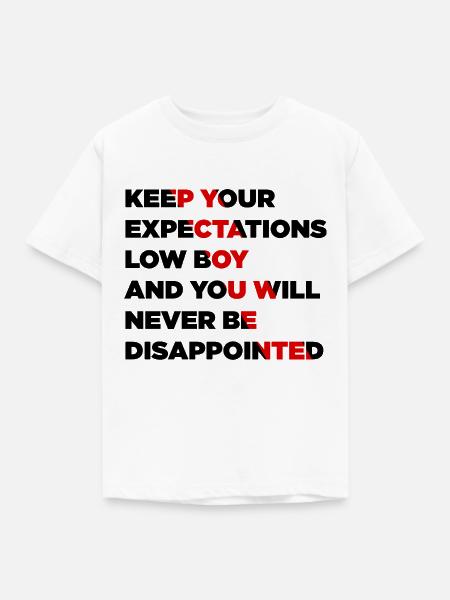 Gaming Experiences - Expectations Boy - Kinder T-Shirt - Weiß