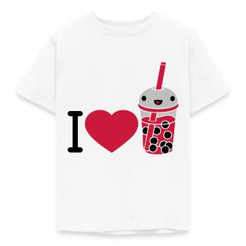 I Love Bubble Tea - Kinder T-Shirt - Weiß - Vorne - AI Model Kid Male (0cm)