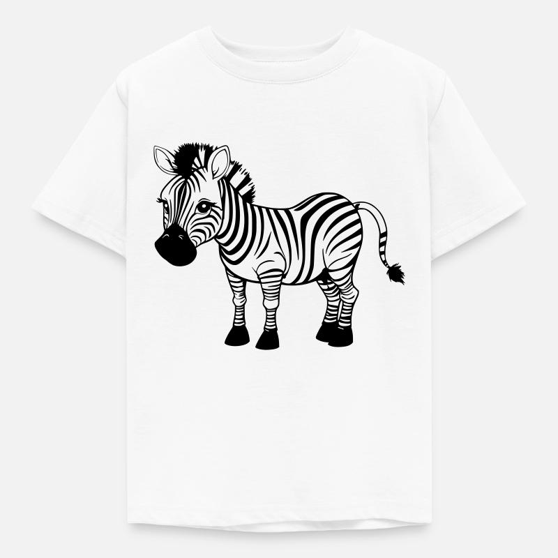 Zebra as vector graphic - Kids' T-Shirt - white
