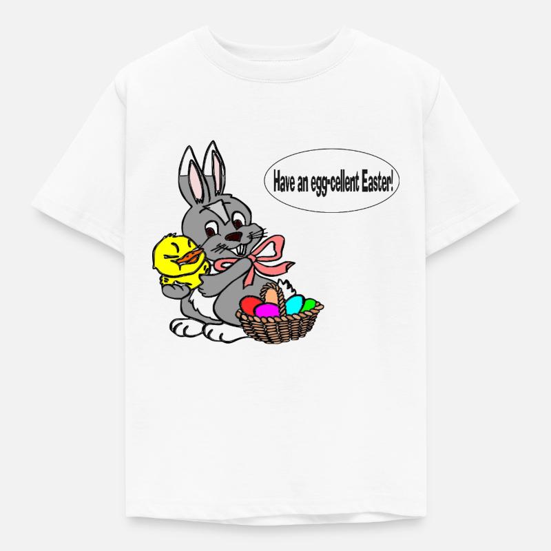 Black have an egg cellent easter - Kids' T-Shirt - white