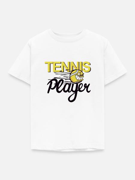 Tennisspieler - Kinder T-Shirt - Weiß