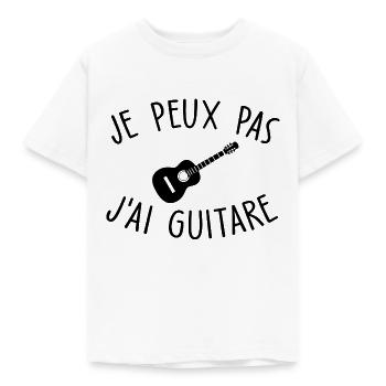 je peux pas j ai guitare - T-shirt Enfant - blanc - Devant - AI Model Kid Male (0cm)