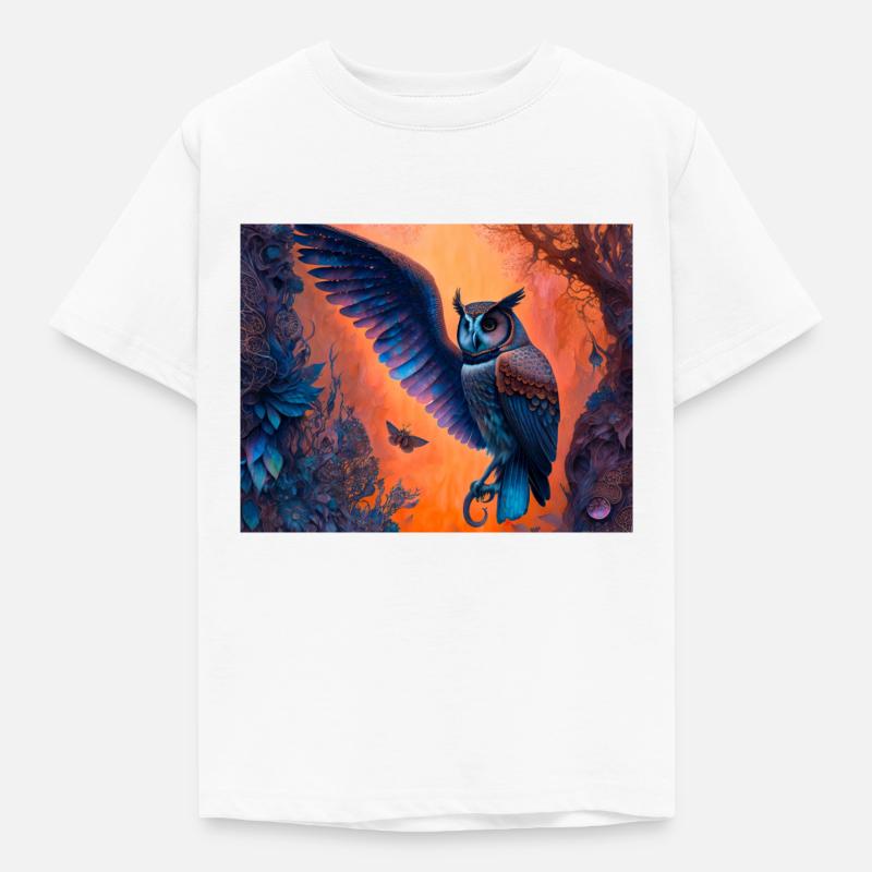 Eule - Kinder T-Shirt - Weiß