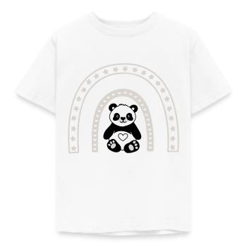 Rainbow Panda - Kinder T-Shirt - Weiß - Vorne - AI Model Kid Male (0cm)