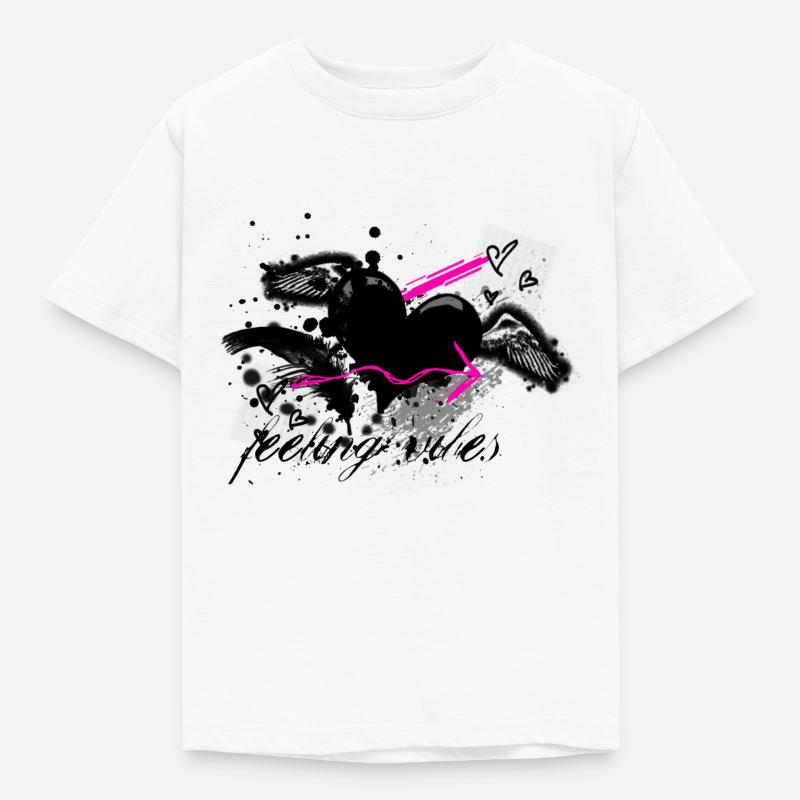 Feeling vibes - Kinder T-Shirt - Weiß