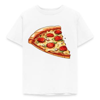 Lecker Pizza! - Kinder T-Shirt - Weiß - Vorne - AI Model Kid Male (0cm)