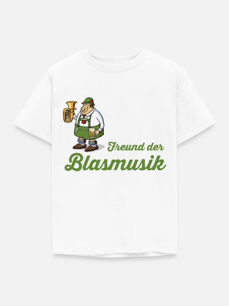 Freund der Blasmusik - Kinder T-Shirt - Weiß