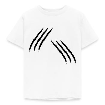 Kratzer Katzen Monster Angriff Wunde Fleischwunde - Kinder T-Shirt - Weiß - Vorne - AI Model Kid Male (0cm)