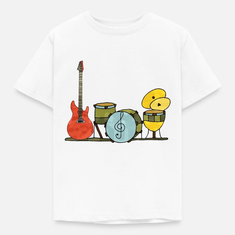 Strumenti musicali - Maglietta per bambini - bianco